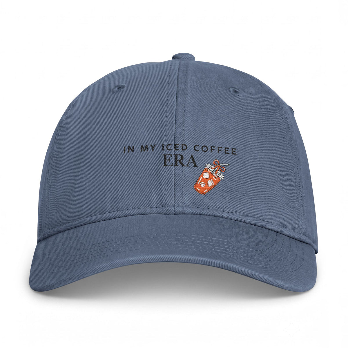 Coastal Washed Cap — "In My Iced Coffee Era" Embroidered Baseball Hat