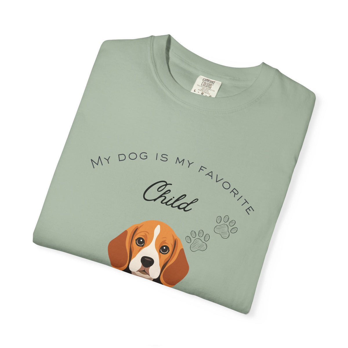Dog Mom T-Shirt - "My Dog Is My Favorite Child" Cute Beagle Tee for Pet Lovers