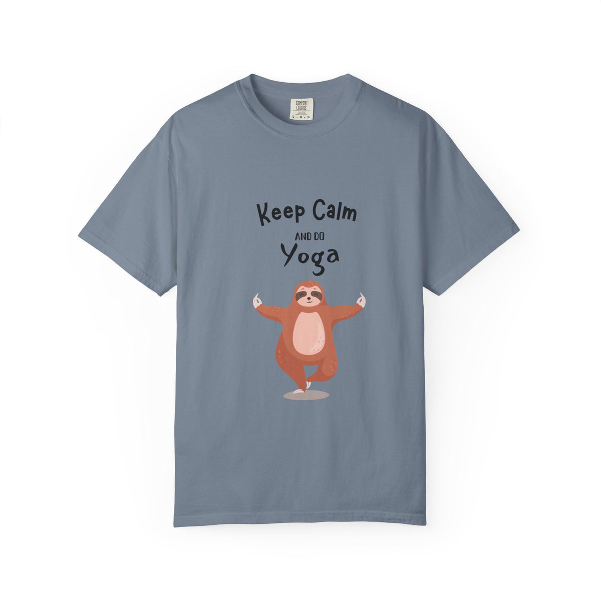 Yoga Sloth T-Shirt — "Keep Calm and Do Yoga" Relaxed Tee for Yogis