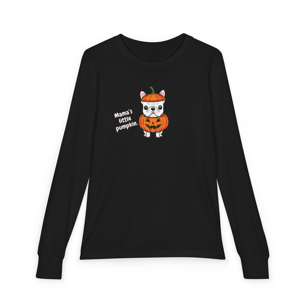 Kids Halloween Tee — “Mama's Little Pumpkin” Puppy Costume Long Sleeve Shirt