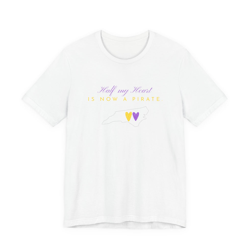 Half My Heart Is now a pirate. T-Shirt — Heart Graphic College Pride Tee