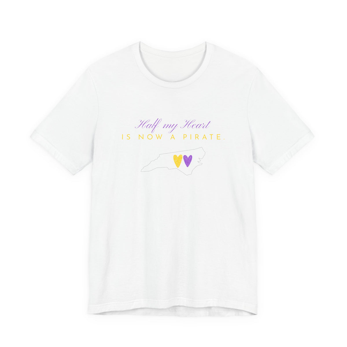 Half My Heart Is now a pirate. T-Shirt — Heart Graphic College Pride Tee