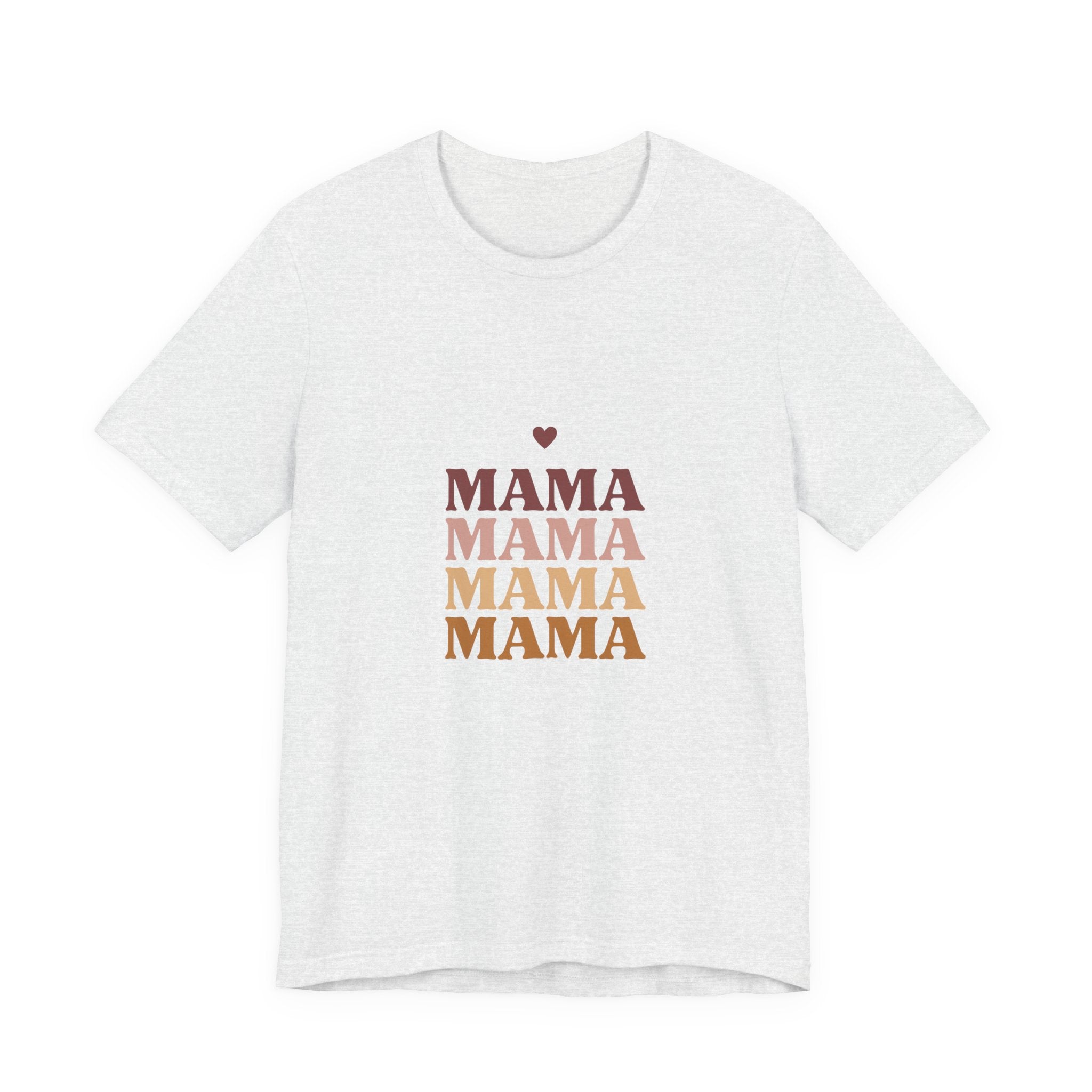 Mama Stack T‑Shirt — Retro Heart Mom Tee for Mother’s Day