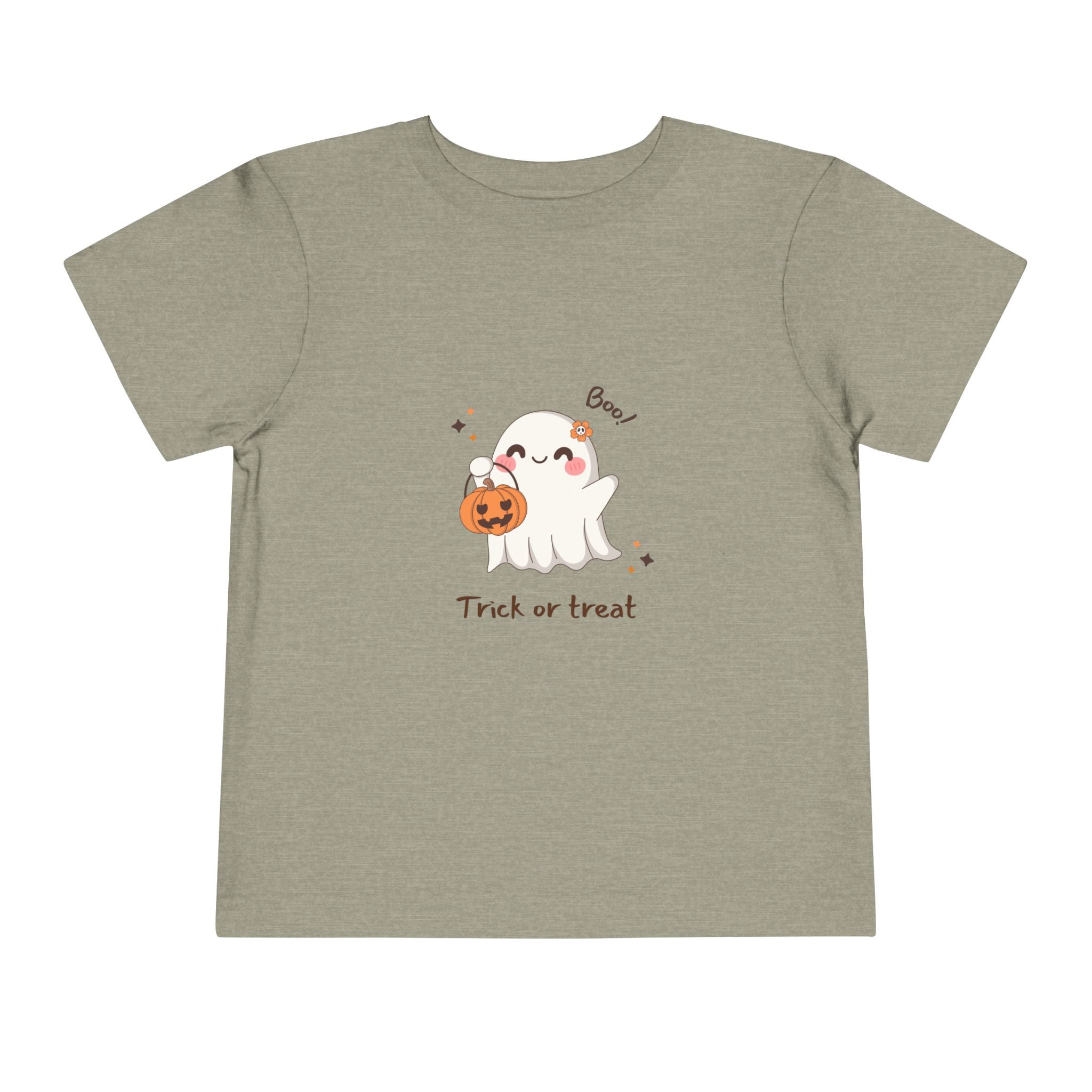 Toddler Tee — Cute Ghost ‘Trick or Treat’ Halloween Shirt