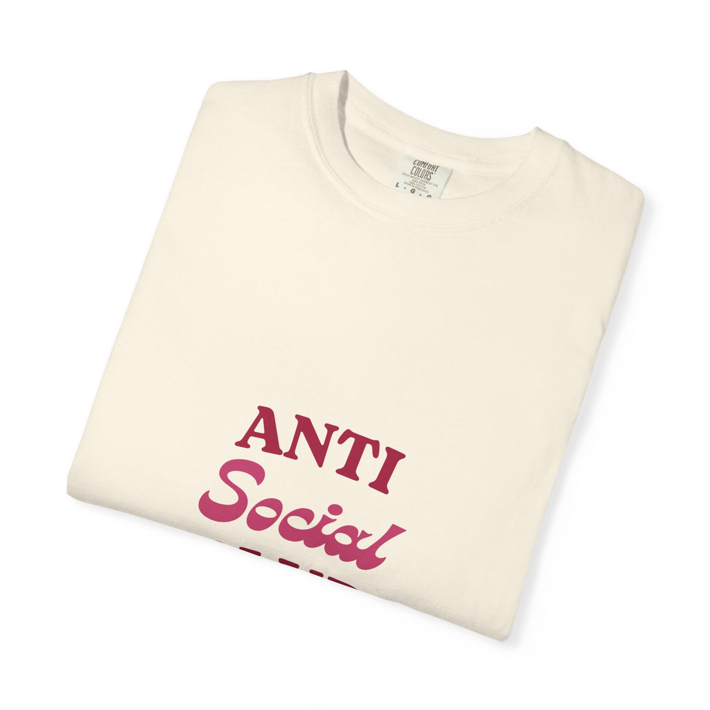 Anti Social Club T-Shirt — Minimalist Retro Red Graphic Tee