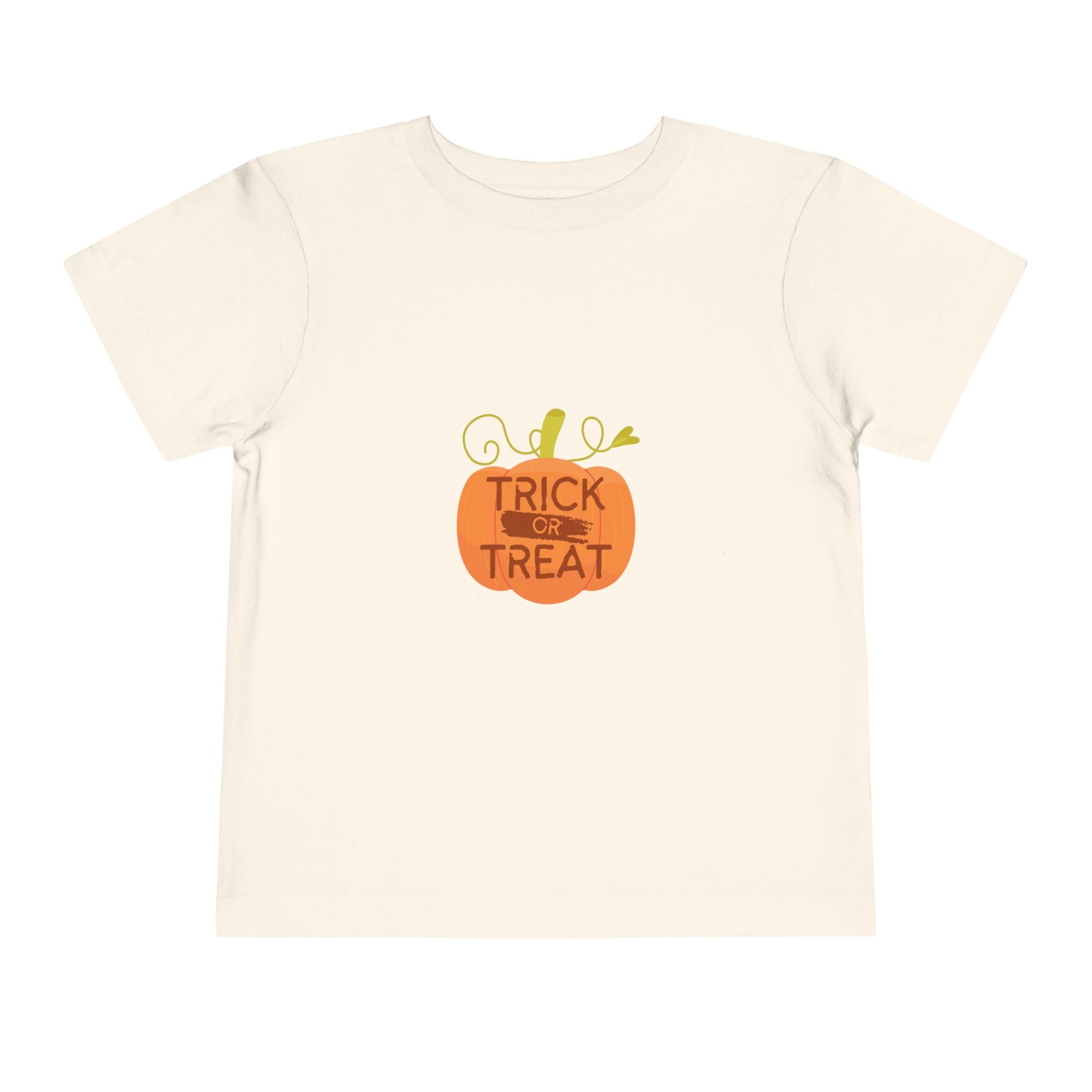 Toddler Tee — "Trick or Treat" Pumpkin Halloween Shirt