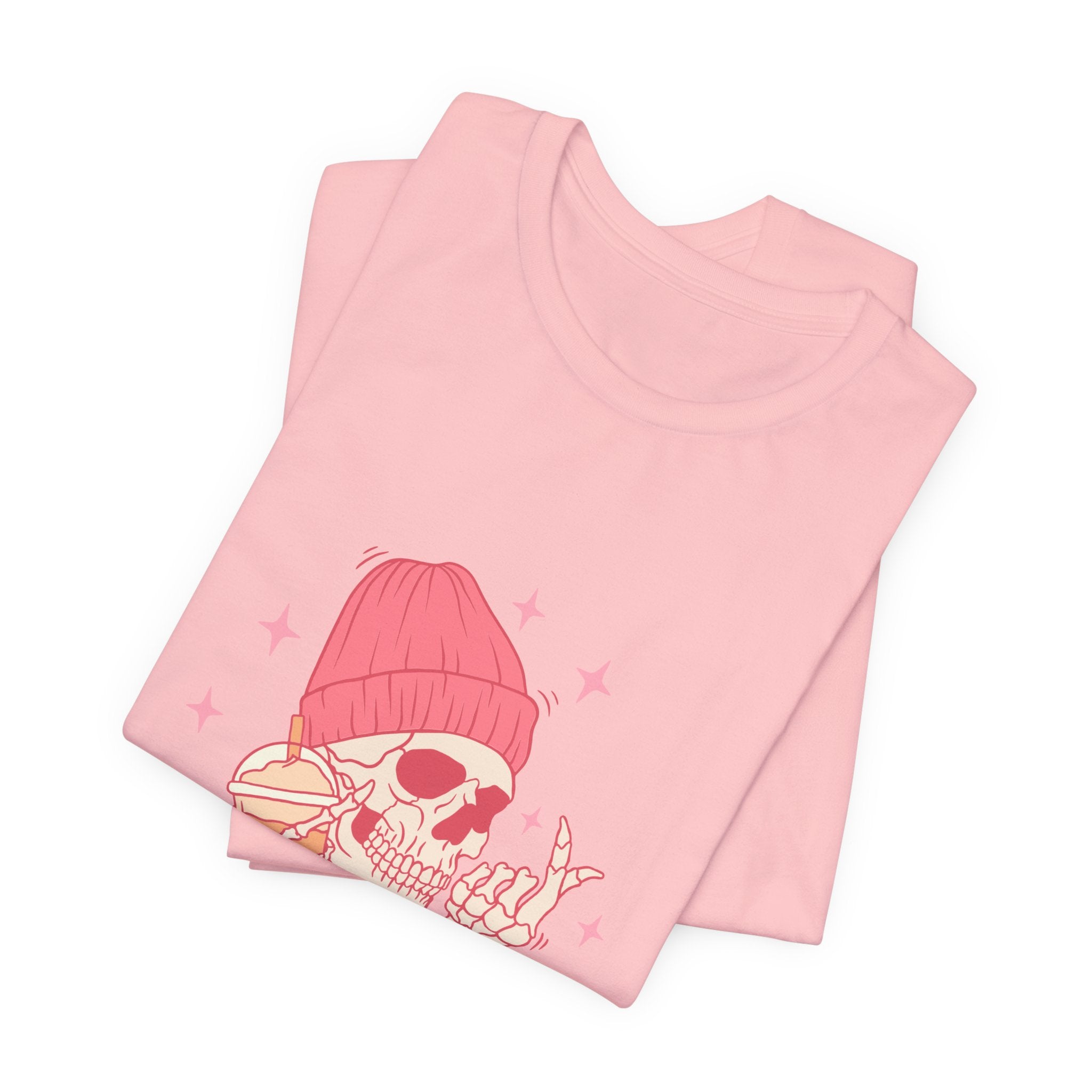 Spook & Chill Skull Tee — Pink Halloween Graphic T-Shirt