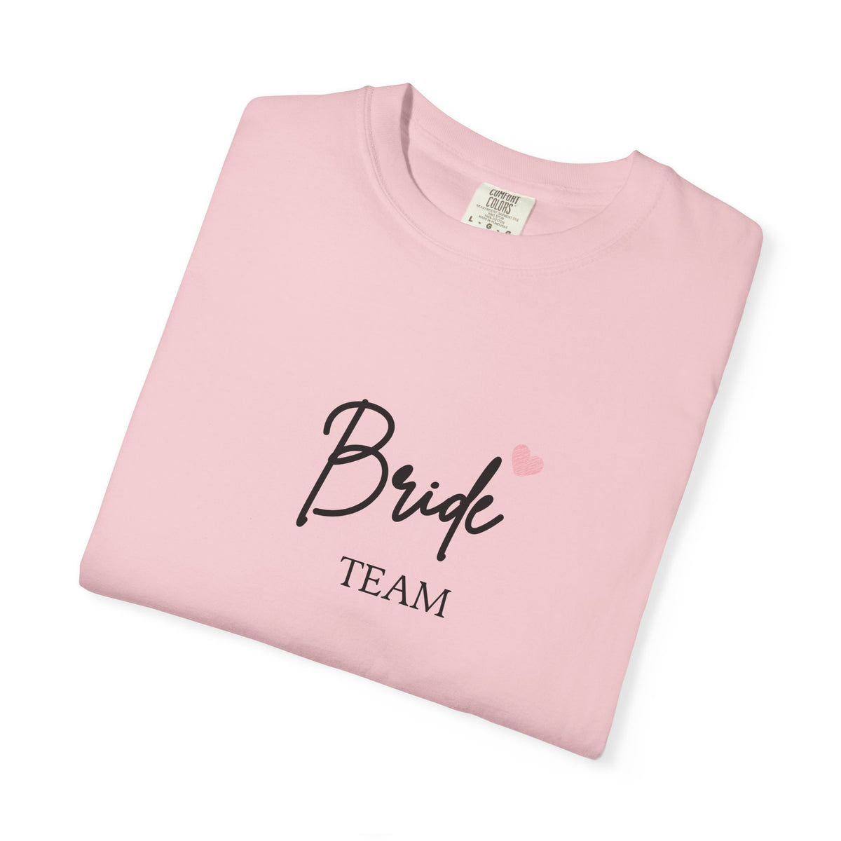 Bride Team T-Shirt — Bridal Party Bachelorette Tee with Pink Heart