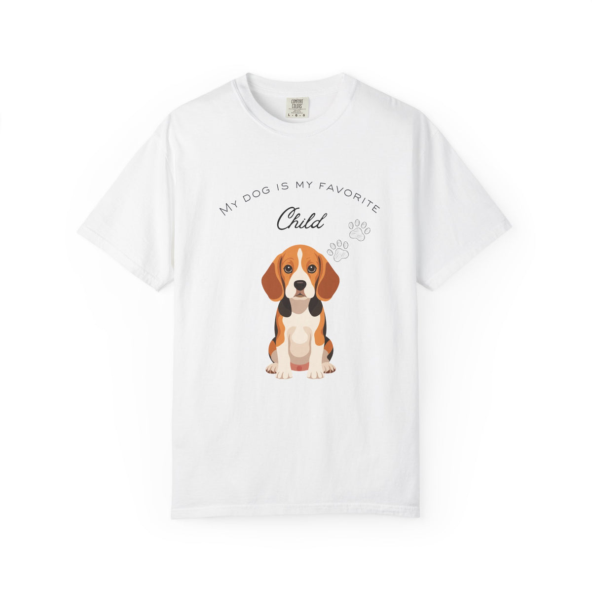 Dog Mom T-Shirt - "My Dog Is My Favorite Child" Cute Beagle Tee for Pet Lovers