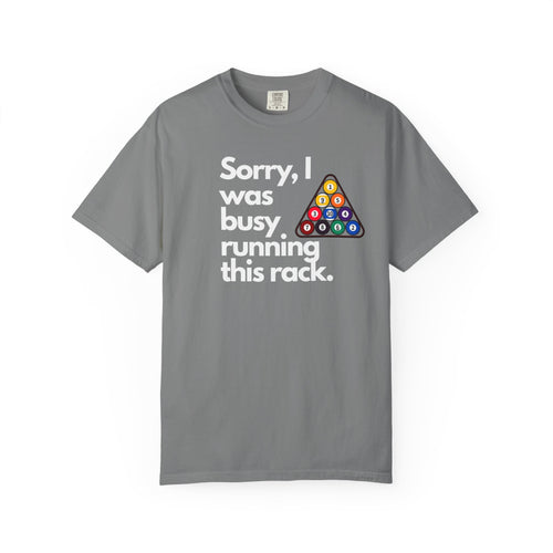 Billiards Triangle Pool Balls Pocket Tee — Colorful Mini Chest Graphic T-Shirt