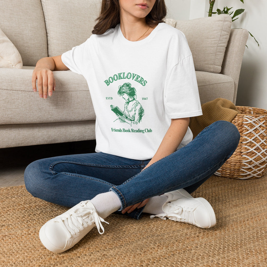 Booklovers T-Shirt — Vintage Reader Graphic Tee (Friends Beach Reading Club)