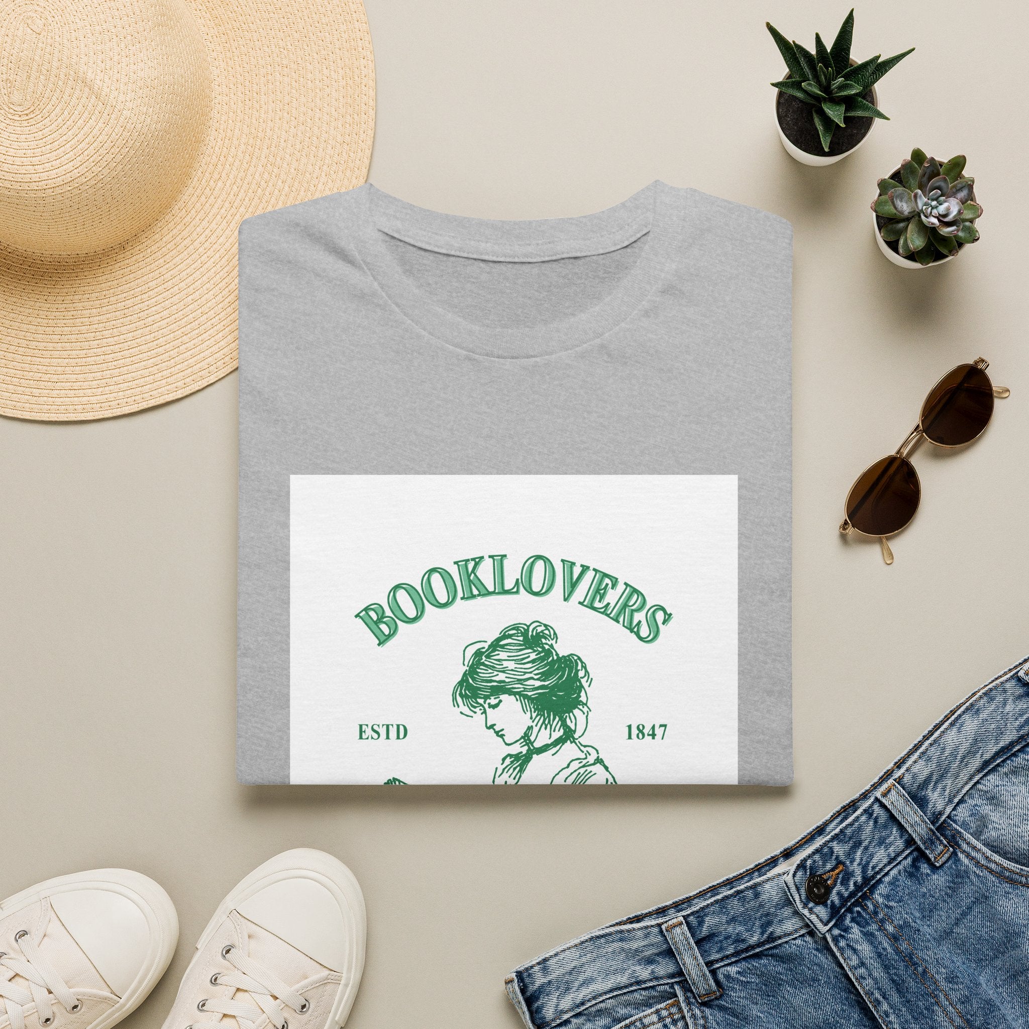 Booklovers T-Shirt — Vintage Reader Graphic Tee (Friends Beach Reading Club)