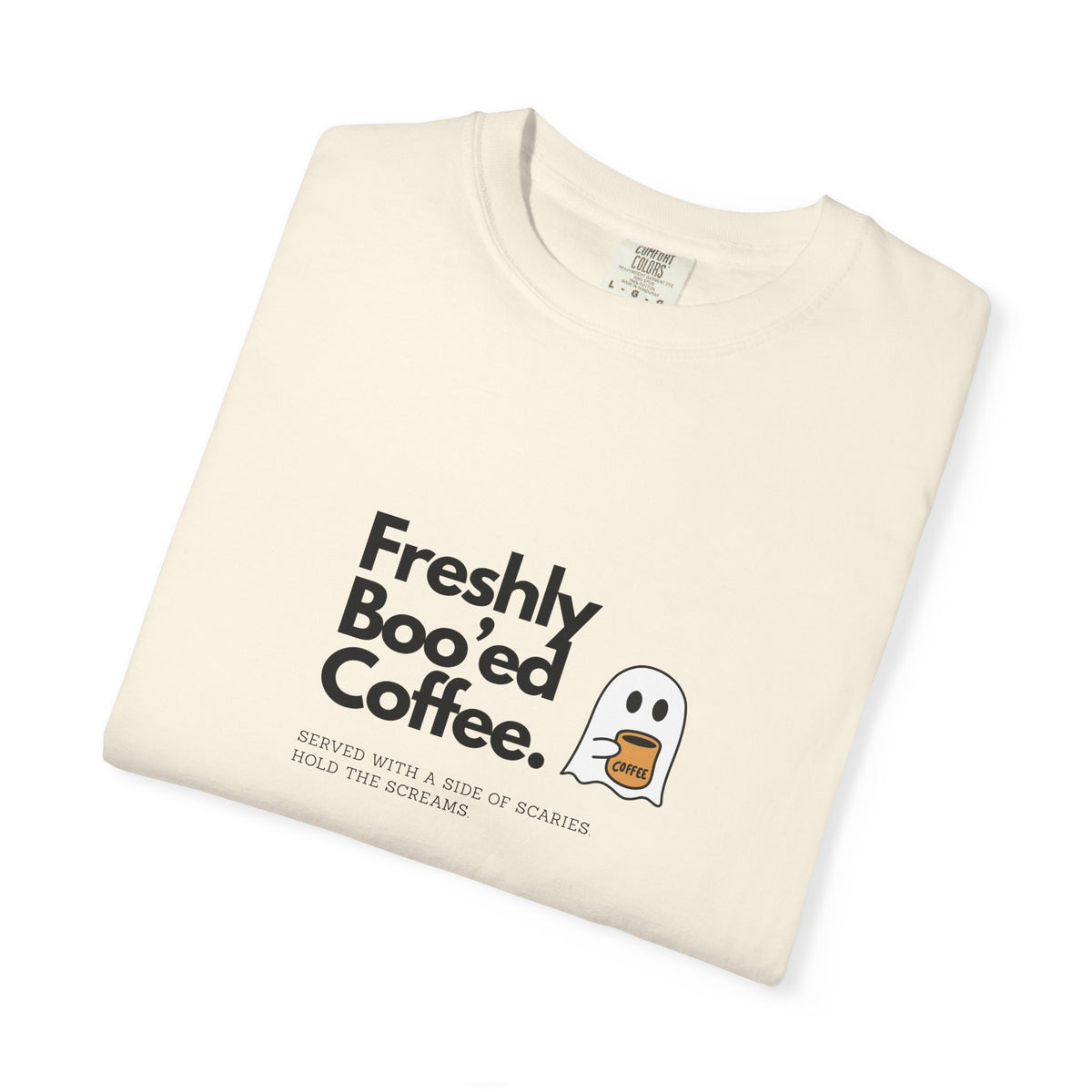 Freshly Boo’ed Coffee T-Shirt — Cute Ghost Coffee Graphic Tee