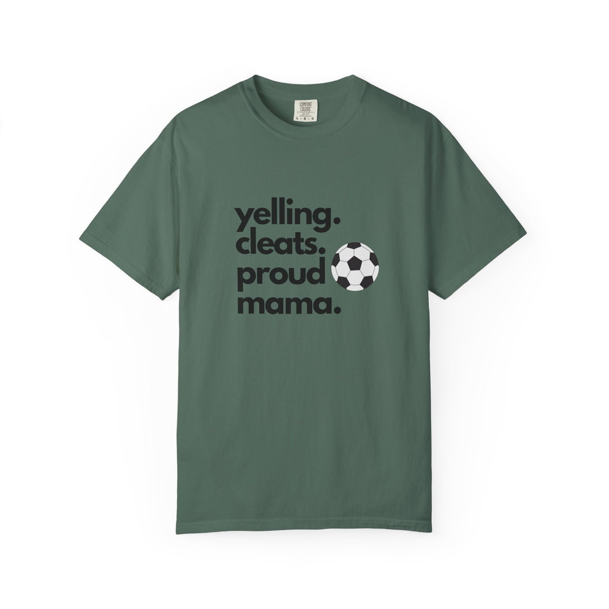 Soccer Mama T-Shirt - "yelling. cleats. proud mama." Soccer Mom Tee
