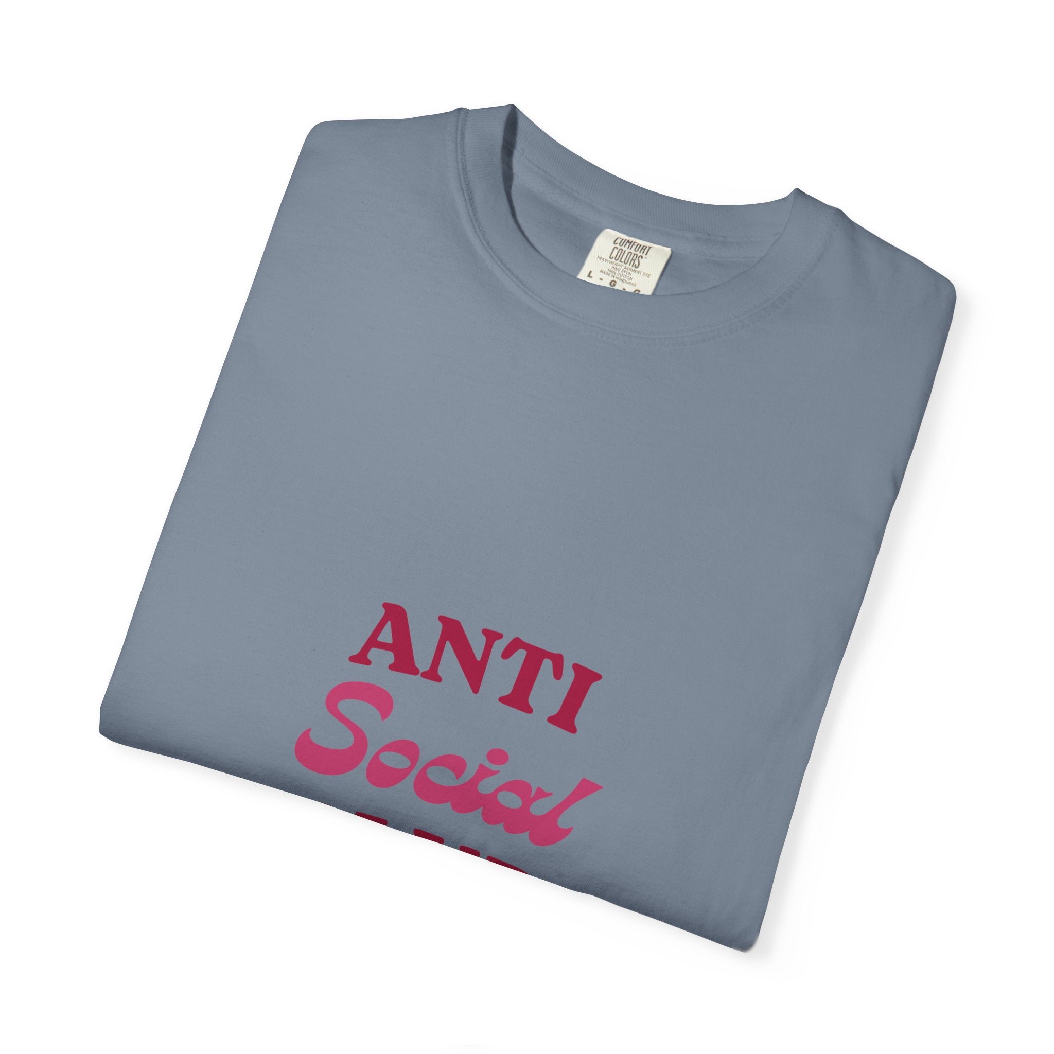 Anti Social Club T-Shirt — Minimalist Retro Red Graphic Tee