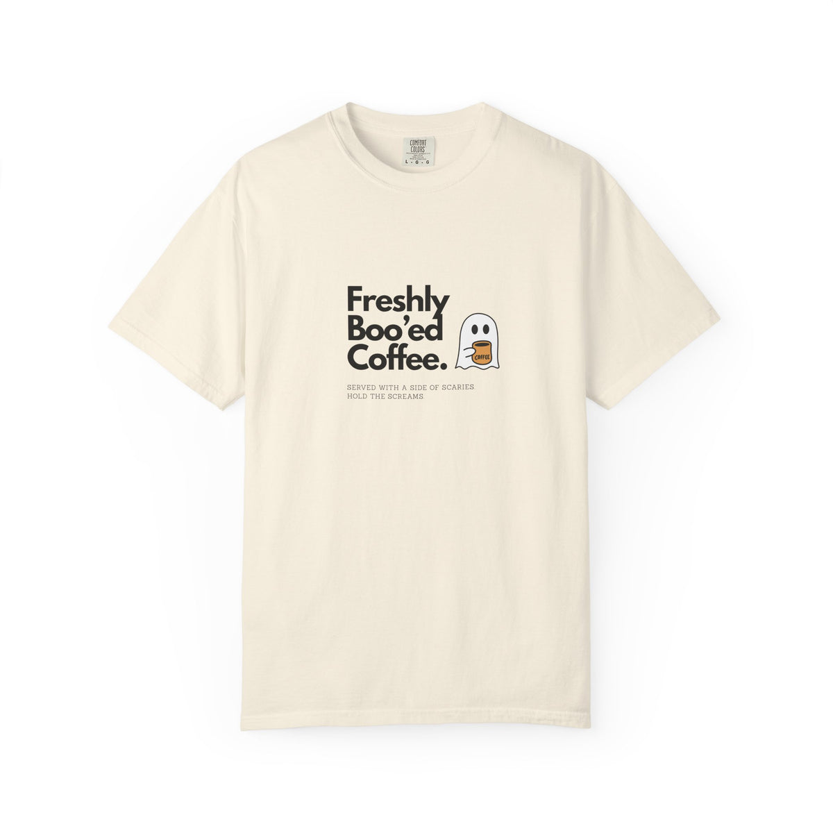 Freshly Boo’ed Coffee T-Shirt — Cute Ghost Coffee Graphic Tee