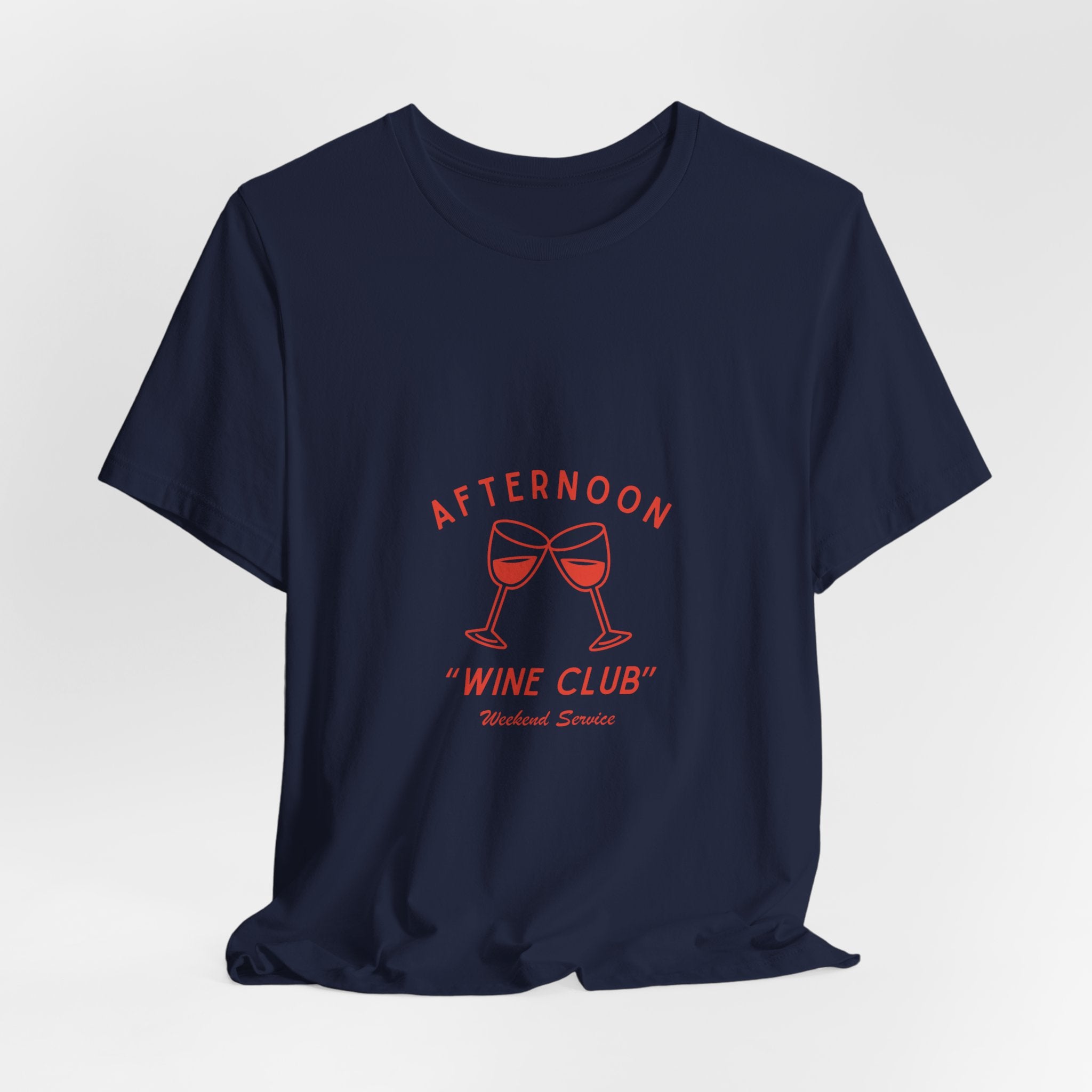 Afternoon Wine Club Tee — Vintage Wine Glasses Graphic Shirt