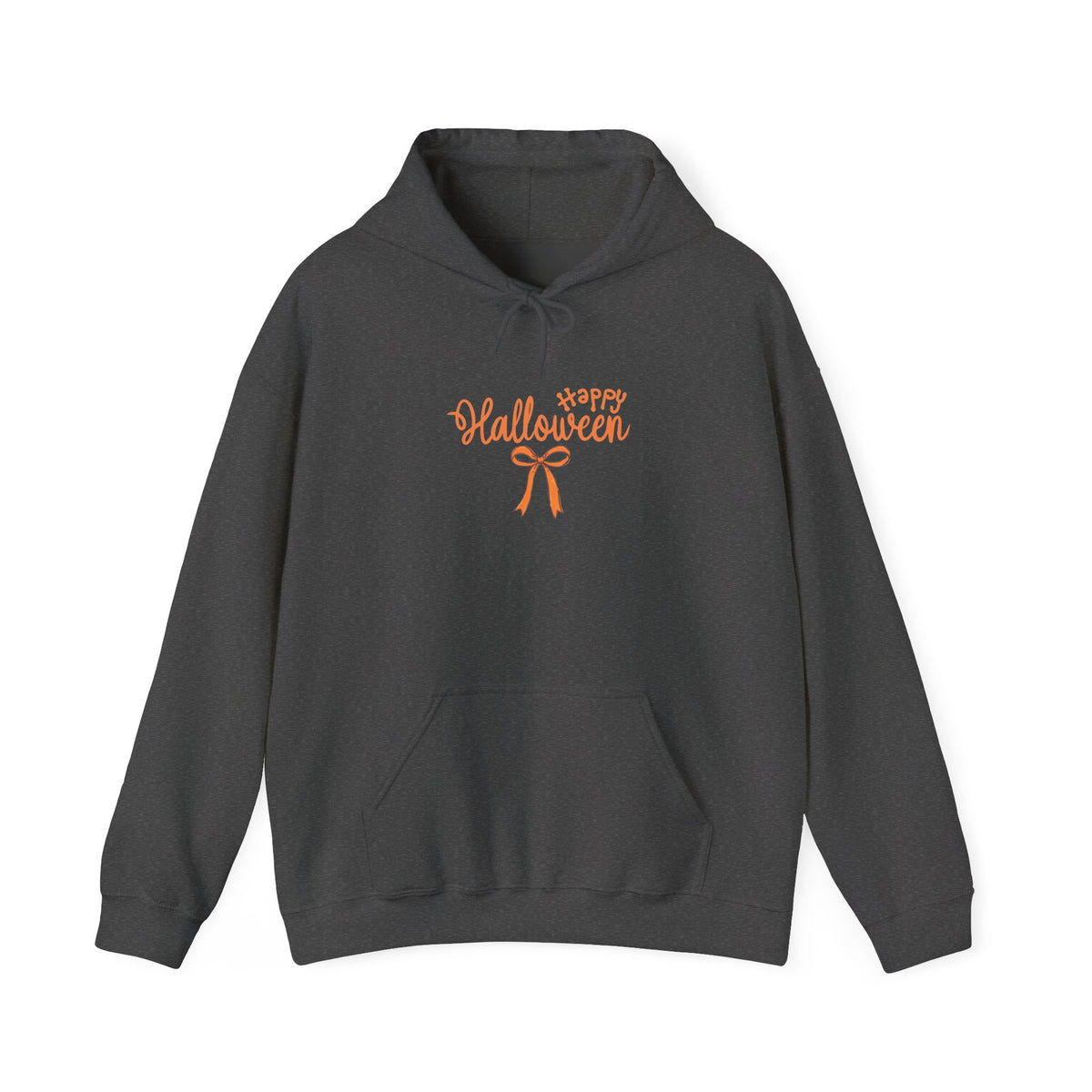 Halloween Ribbon Hoodie - Orange "Happy Halloween" Graphic