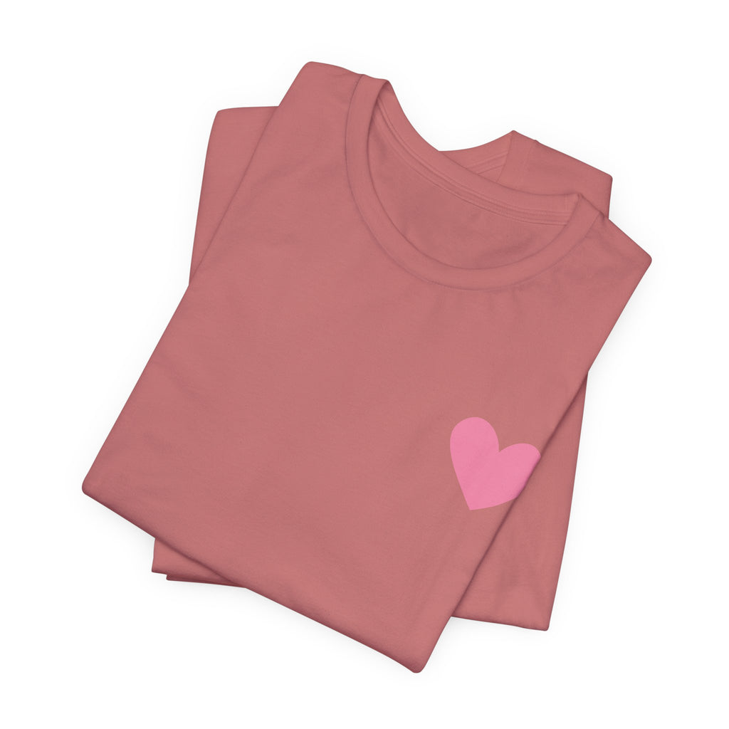 Heart Club Tee — Cute Strawberry Stamps Graphic Shirt (Where Hearts Connect)