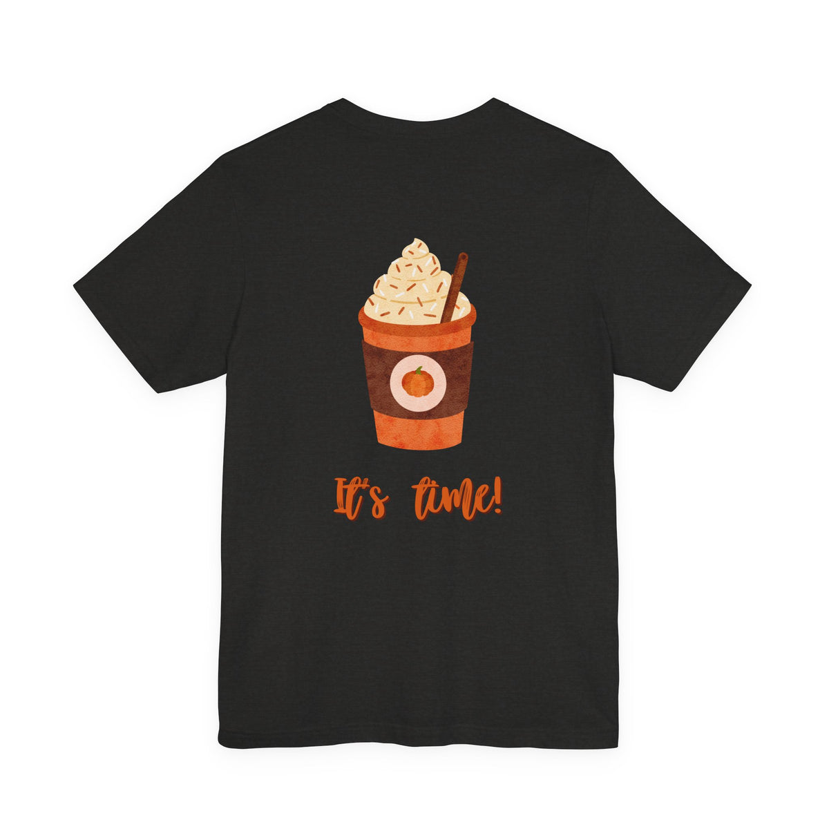 Pumpkin Spice Latte Tee — “Spice Latte Taster” Chest Logo & Back ‘It’s Time!’ Graphic