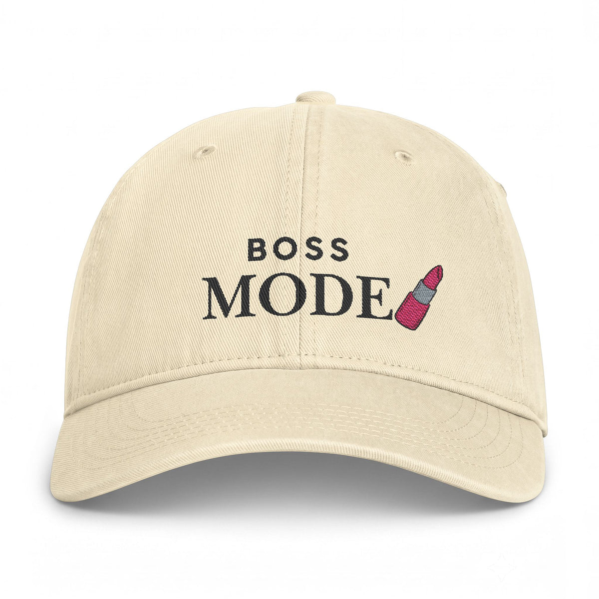 Boss Mode Coastal Washed Cap — Embroidered Flamingo & Pineapple Beach Hat
