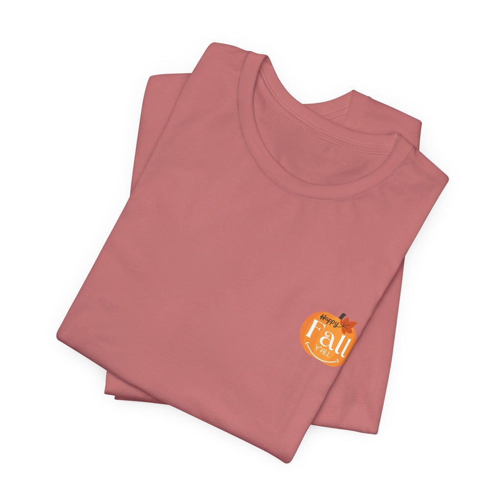 Hello Fall Tee — Cute Goose with Pumpkins Autumn Shirt