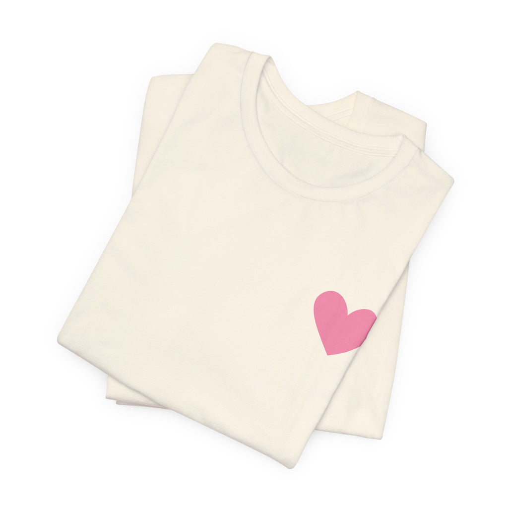 Heart Club Tee — Cute Strawberry Stamps Graphic Shirt (Where Hearts Connect)