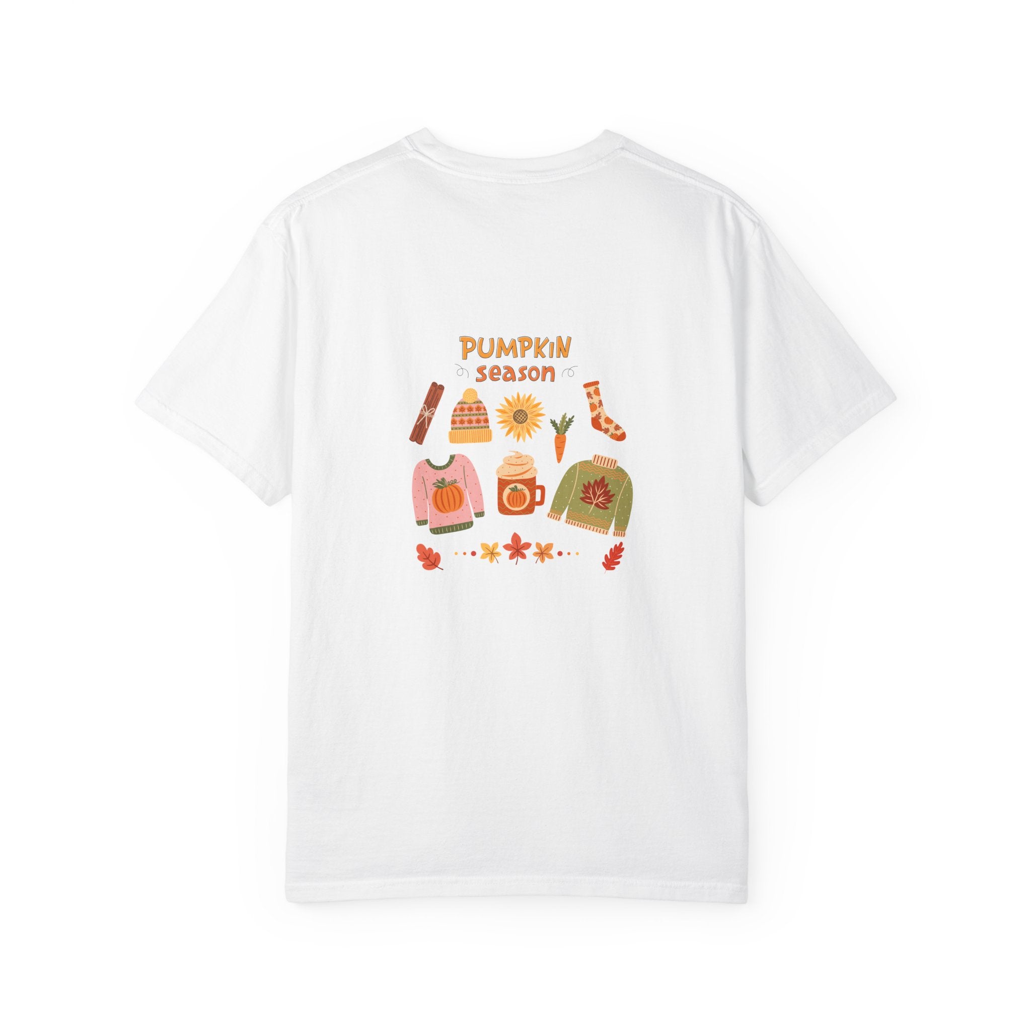 Pumpkin Season T-Shirt — Fall Graphic Tee with Autumn Icons