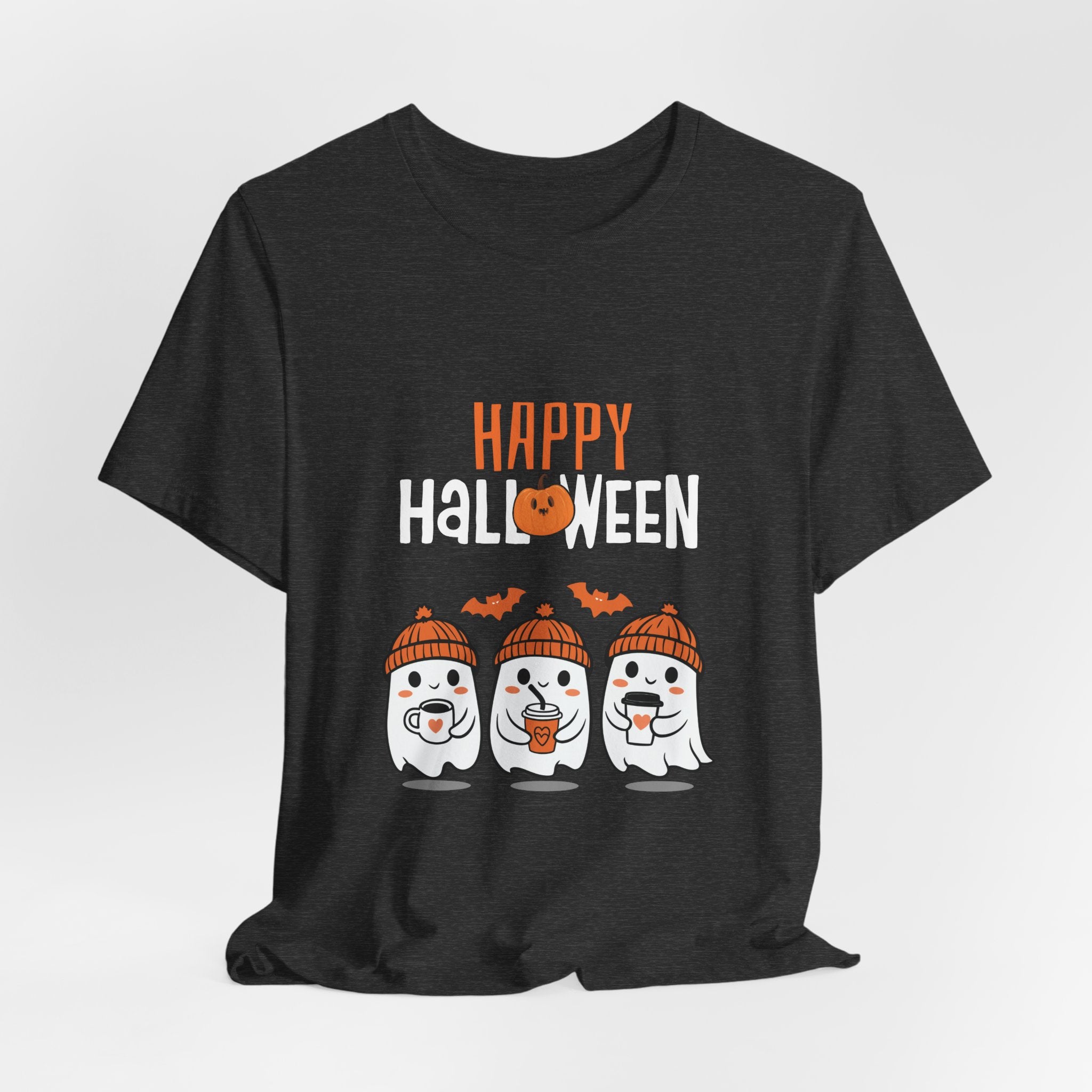 Happy Halloween Ghosts Tee — Cute Fall Pumpkin Beanie Ghosts T-Shirt