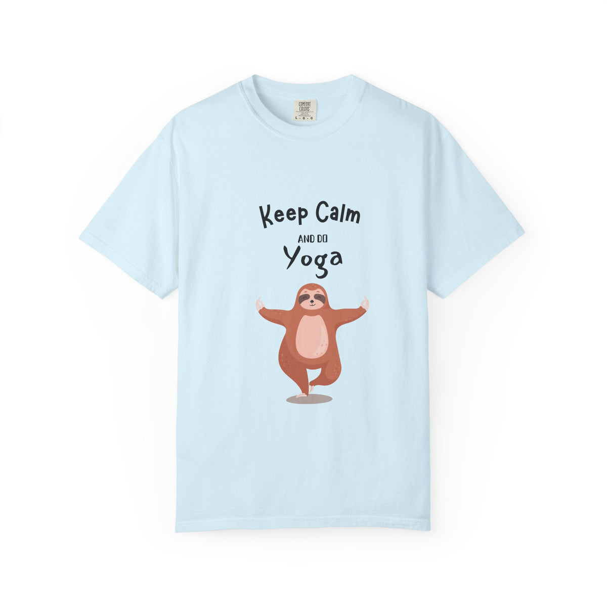 Yoga Sloth T-Shirt — "Keep Calm and Do Yoga" Relaxed Tee for Yogis