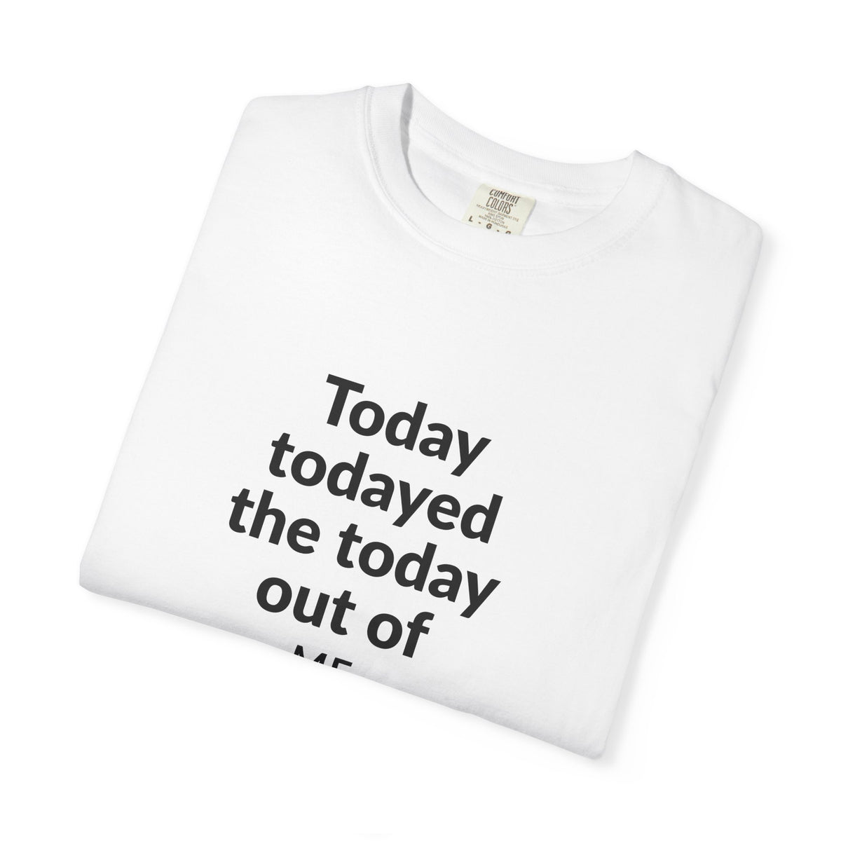 “Today todayed the today out of me.” Graphic T‑Shirt — Funny Relatable Tee with Cute Bird