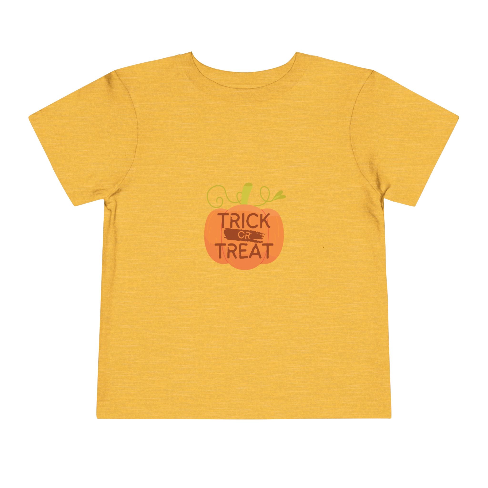 Toddler Tee — "Trick or Treat" Pumpkin Halloween Shirt
