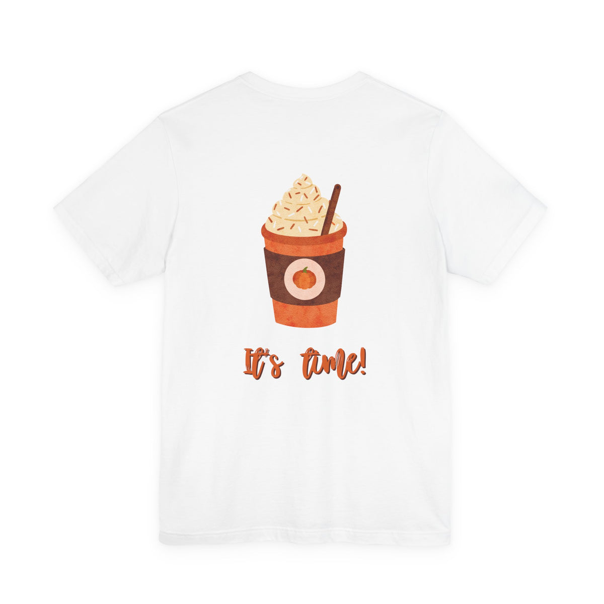 Pumpkin Spice Latte Tee — “Spice Latte Taster” Chest Logo & Back ‘It’s Time!’ Graphic