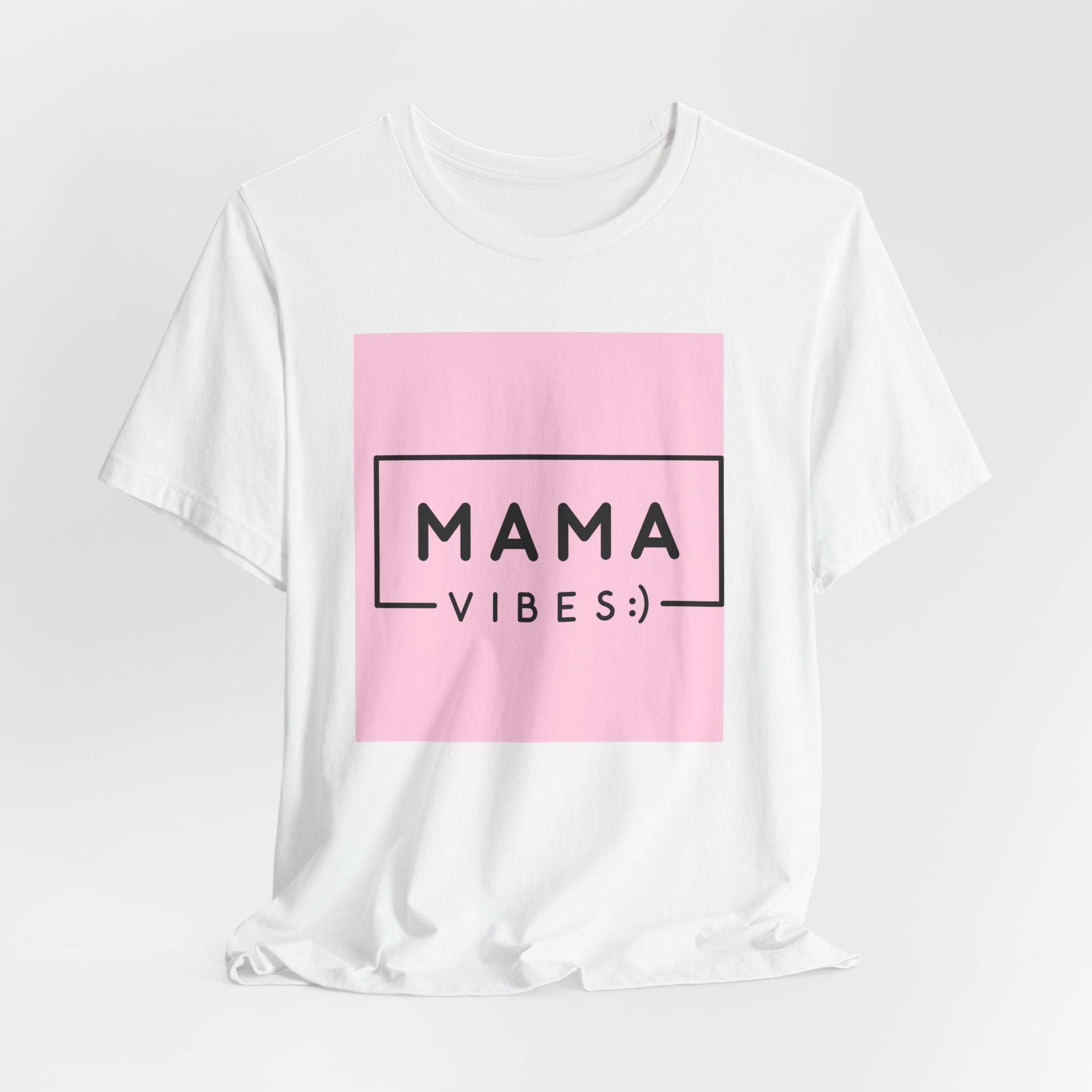 Mama Vibes Pink Graphic Tee – Mothers Day Casual T‑Shirt