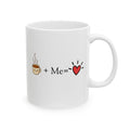 Coffee Love Ceramic Mug — Cute Heart & Smiling Cup Design (11oz, 15oz)