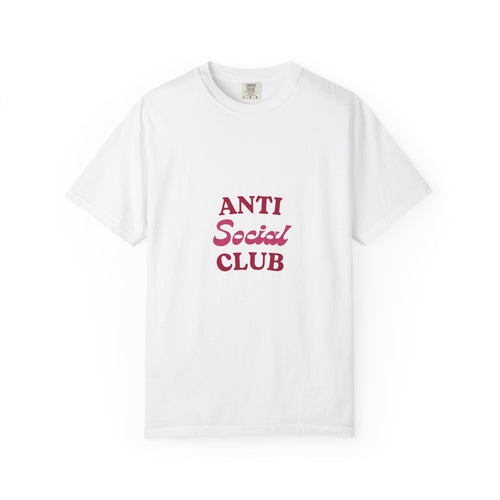 Anti Social Club T-Shirt — Minimalist Retro Red Graphic Tee