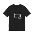 Skeleton Hands Heart T-Shirt — "Hey, Boo!" Gothic Halloween Tee