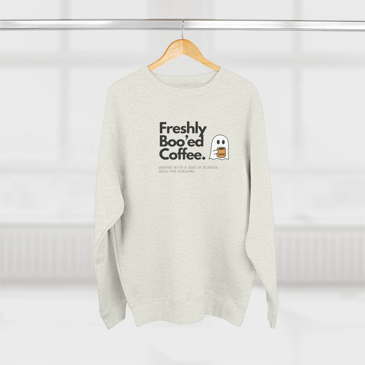 Sweatshirt — "Freshly Boo’ed Coffee" Ghost Coffee Halloween Crewneck