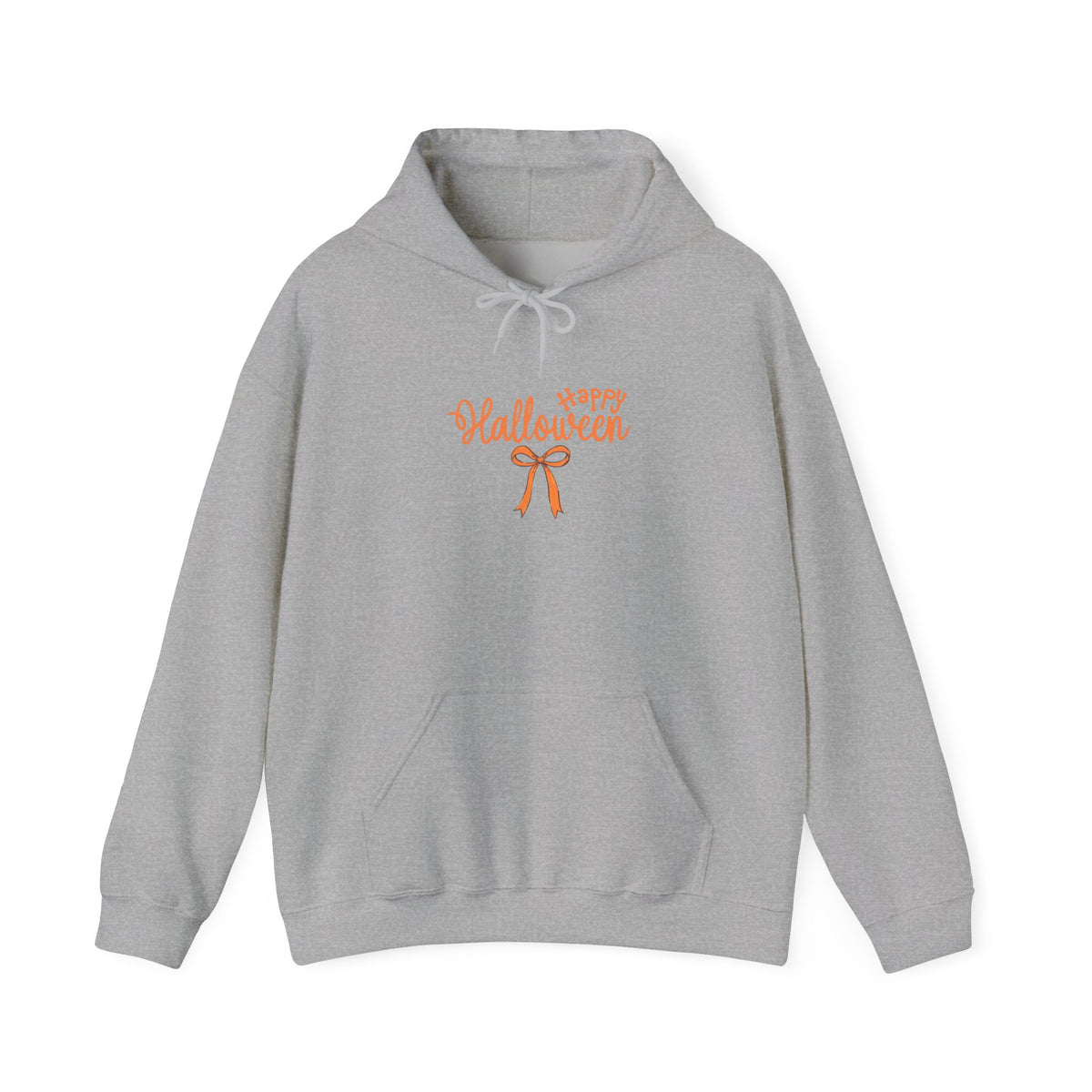 Halloween Ribbon Hoodie - Orange "Happy Halloween" Graphic