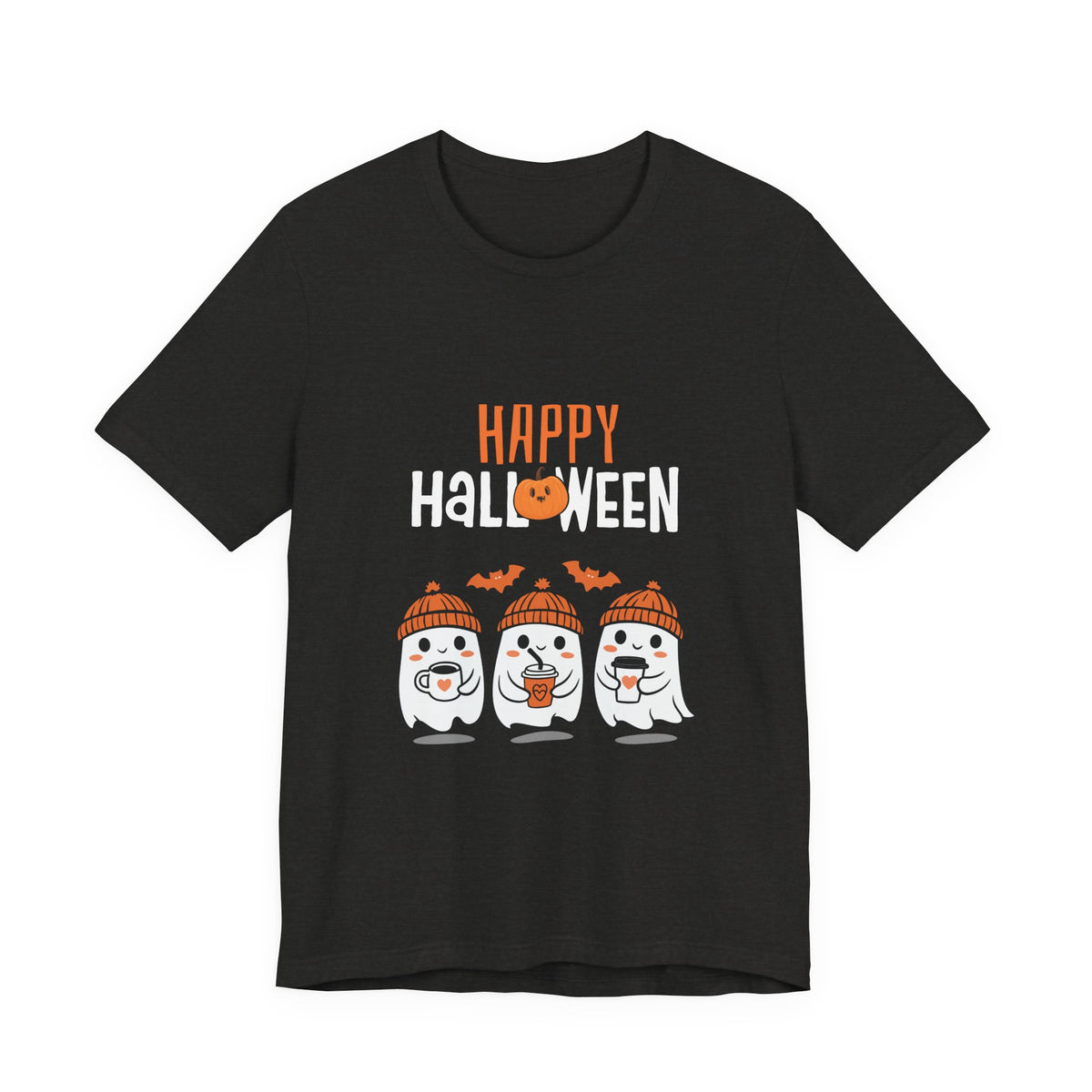 Happy Halloween Ghosts Tee — Cute Fall Pumpkin Beanie Ghosts T-Shirt