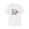 Pool Player T‑Shirt — "Sorry, I was busy running this rack."