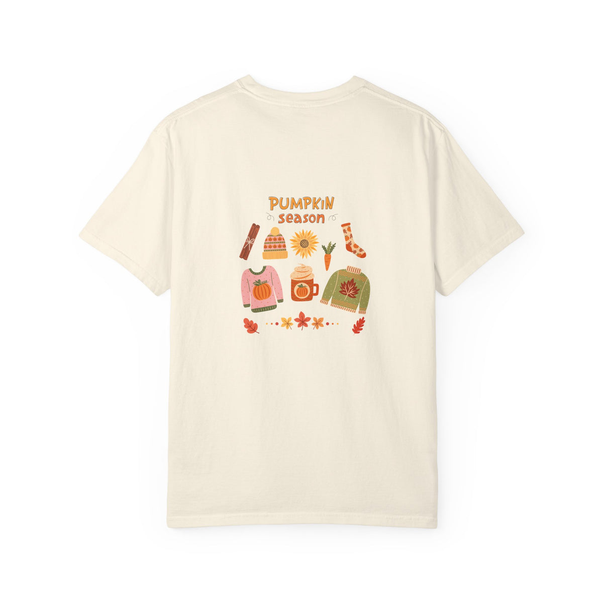 Pumpkin Season T-Shirt — Fall Graphic Tee with Autumn Icons