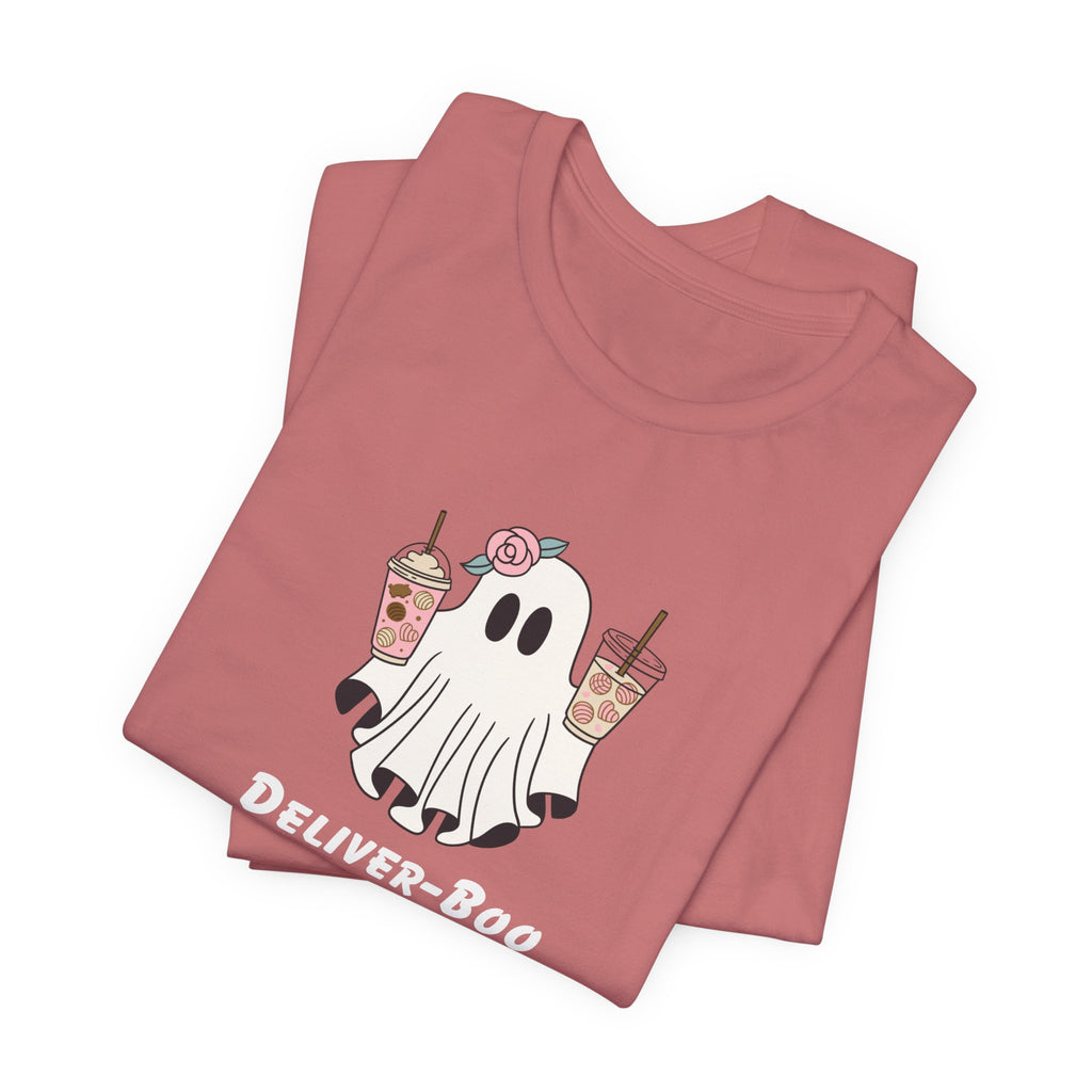 Deliver-Boo Ghost Tee – Cute Halloween Coffee T-Shirt