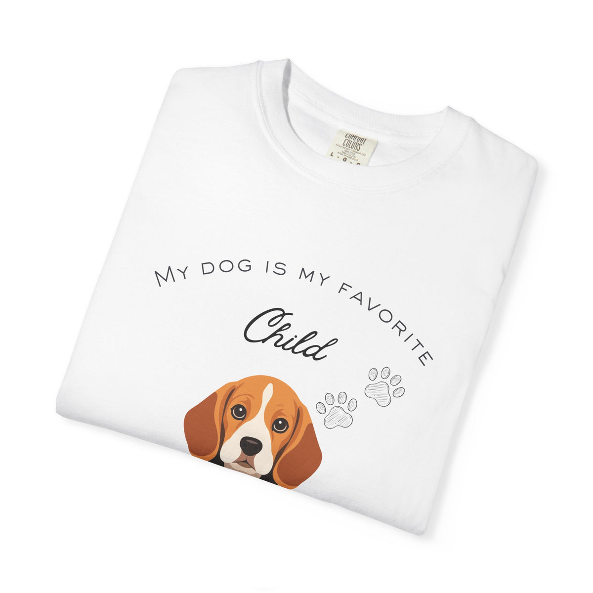 Dog Mom T-Shirt - "My Dog Is My Favorite Child" Cute Beagle Tee for Pet Lovers