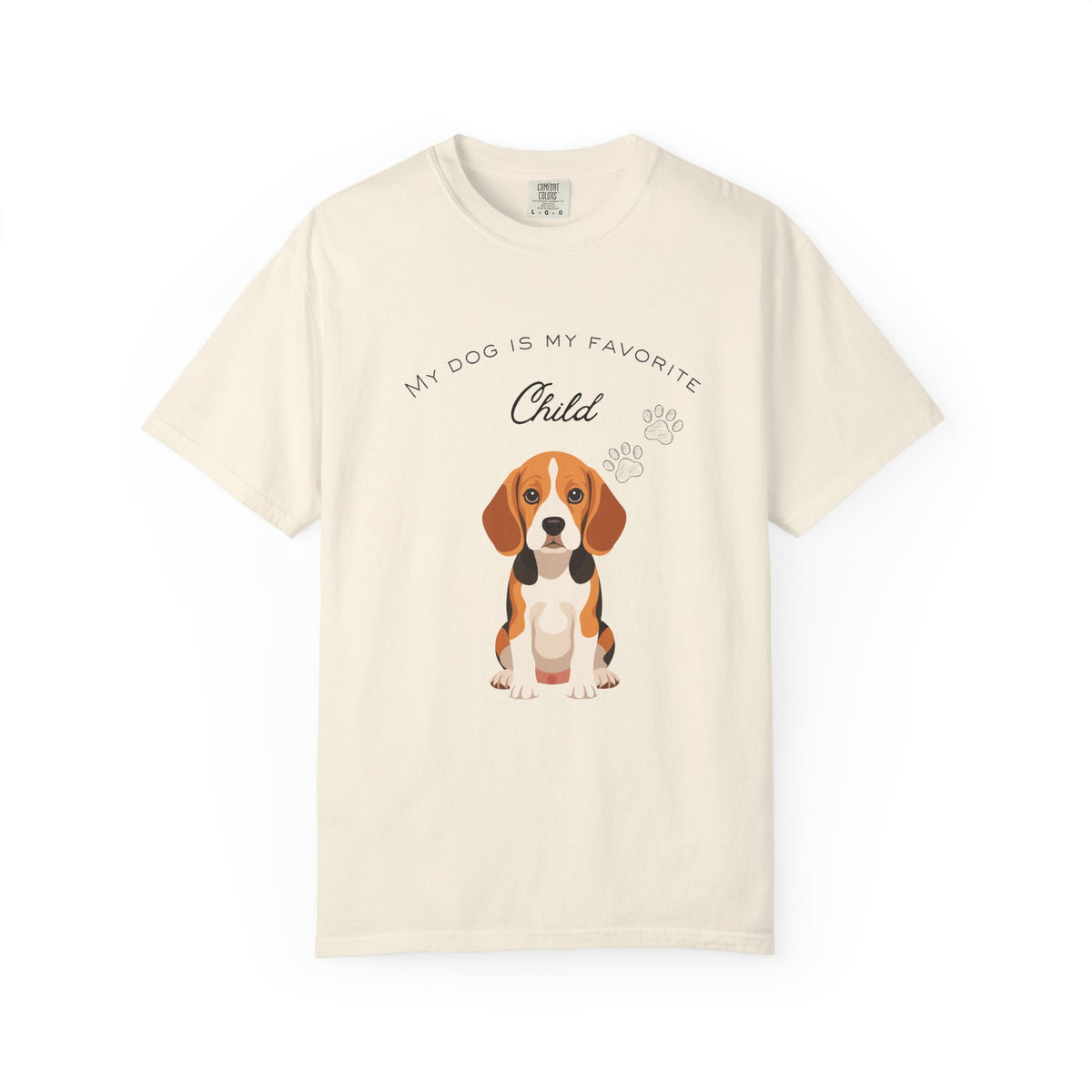 Dog Mom T-Shirt - "My Dog Is My Favorite Child" Cute Beagle Tee for Pet Lovers