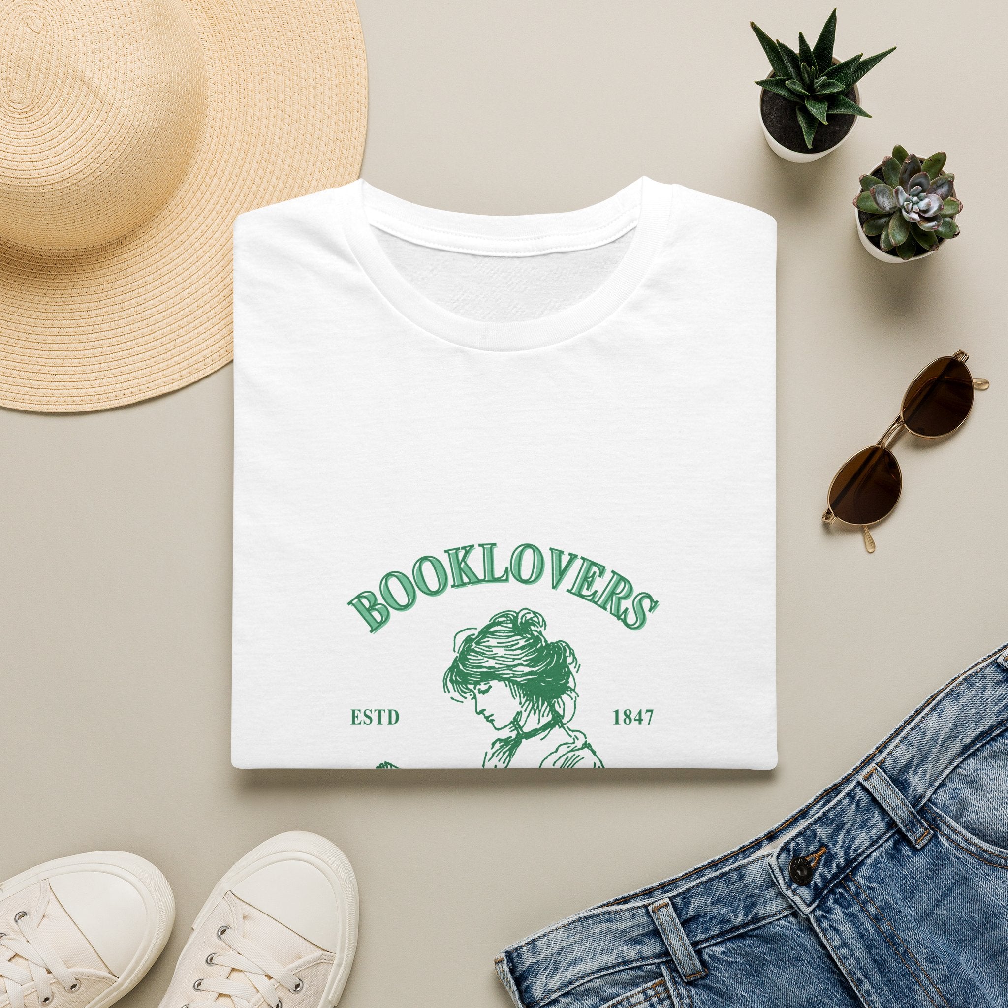 Booklovers T-Shirt — Vintage Reader Graphic Tee (Friends Beach Reading Club)