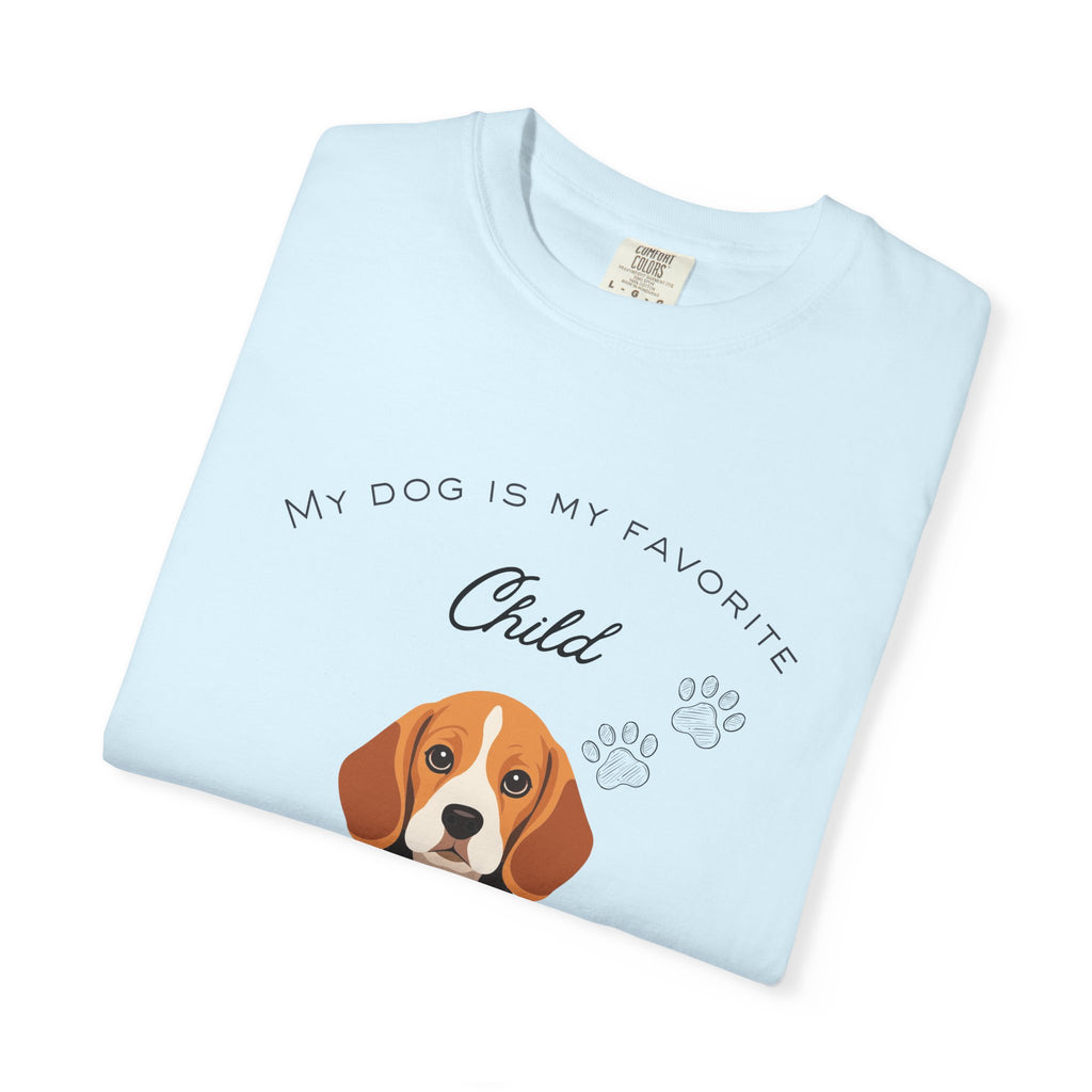 Dog Mom T-Shirt - "My Dog Is My Favorite Child" Cute Beagle Tee for Pet Lovers