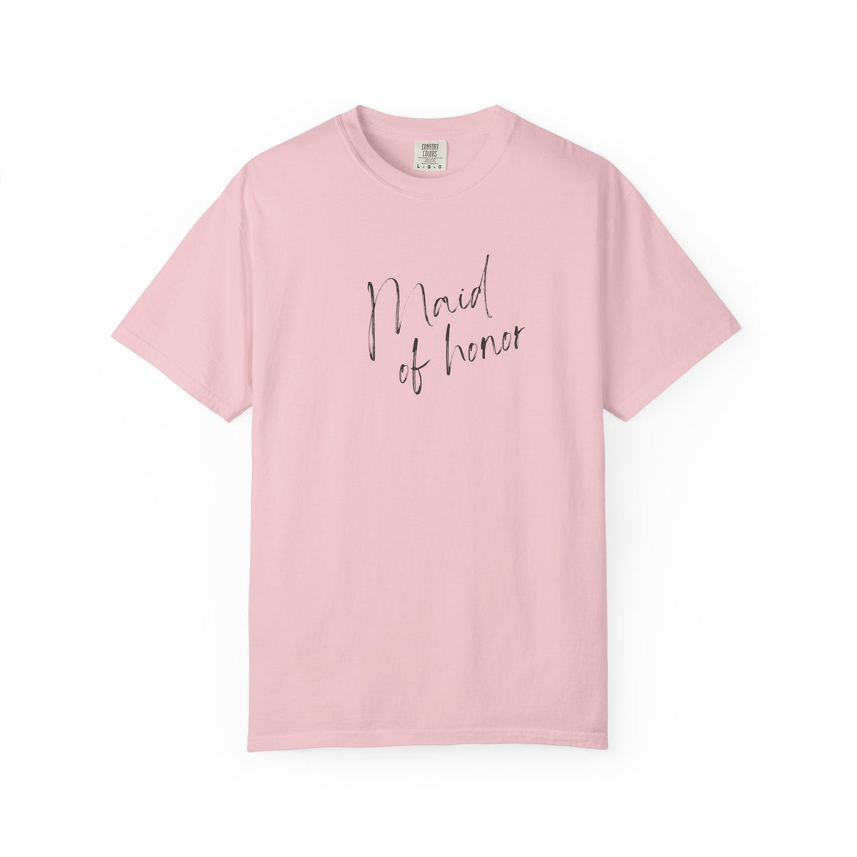 Bridal Party T-Shirt — “Maid of Honor” Front & ‘Partying with Team Bride’ Cocktail Back