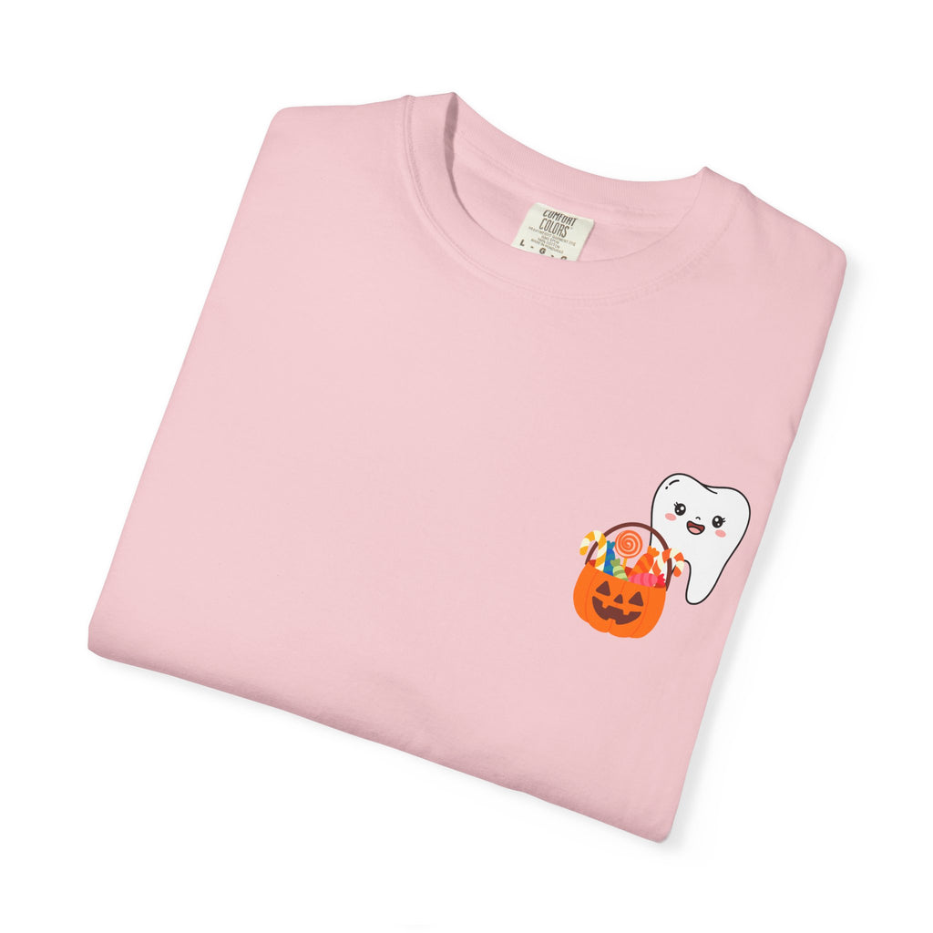 Tooth Witch T‑Shirt — Cute Halloween Dental Tee (“Let Me Brush Your Fangs”)