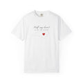 Heartfelt Script T‑Shirt — "Half my heart is at NC State" Vintage White Tee